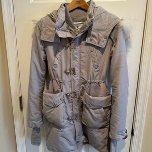 SLY Military Buckle Steel Parka Gray Japanese Size 1 Vintage Utility Jacket Fur